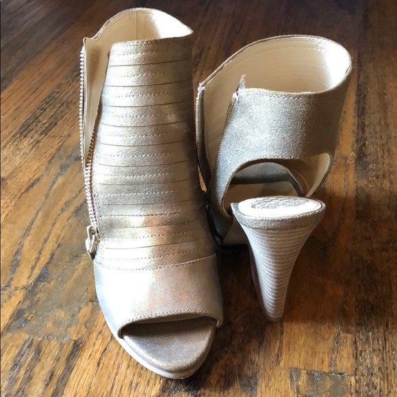 Vince Camuto Javette Open Toe Bronze Bootie - Picture 2 of 6